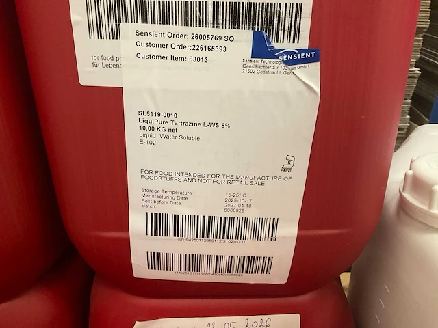 Liquipure tartrazine l-ws 8% 10kg (3x) - afbeelding 1 van  2