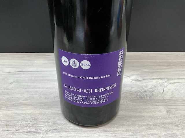 Lisa bunn-strebel orbel riesling 2016 (2x) - afbeelding 3 van  3