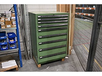 Lista 9-delige ladenkast met o.a. skf lagers, rvs bevestigingsmaterialen en festo materialen - afbeelding 1 van  10