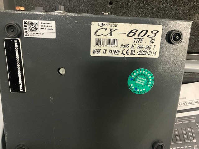 Lite-puter cx-603 analoge dmx console - afbeelding 7 van  7
