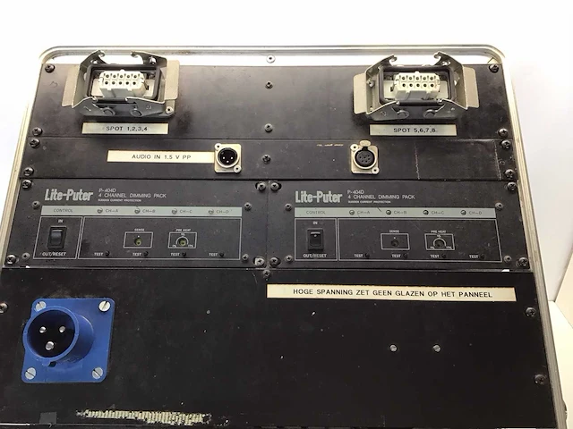Lite puter vintage lichttafel in flightcase - afbeelding 3 van  6