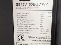Lithium accu whisper power, sb12v160e-zc wp - afbeelding 6 van  6