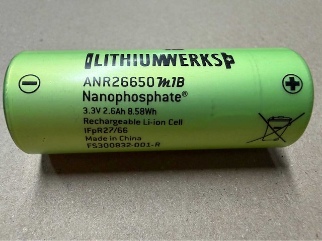 Lithiumworks anr26650m1b batterijcel (400x) - afbeelding 2 van  8