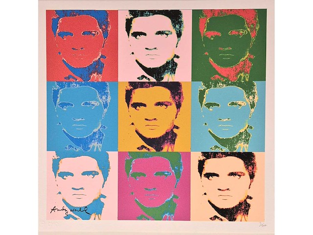 Litho andy warhol ‘elvis’ - afbeelding 1 van  4