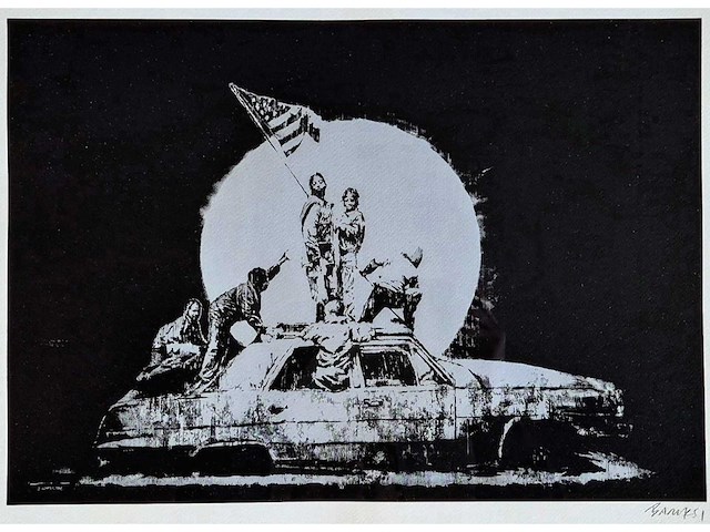 Litho banksy - afbeelding 1 van  4