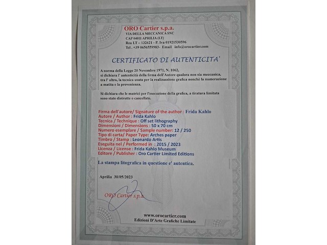 Litho frida kahlo - afbeelding 4 van  4