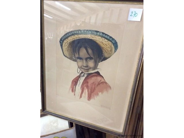 Litho gekleurd get. br 52 h:66. - afbeelding 1 van  4
