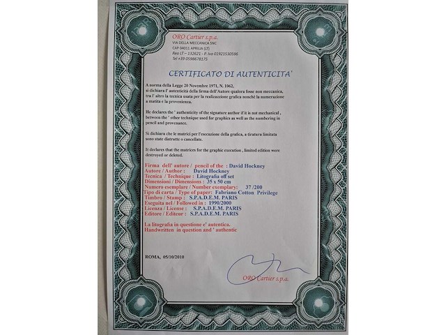 Litho hockney - afbeelding 4 van  4