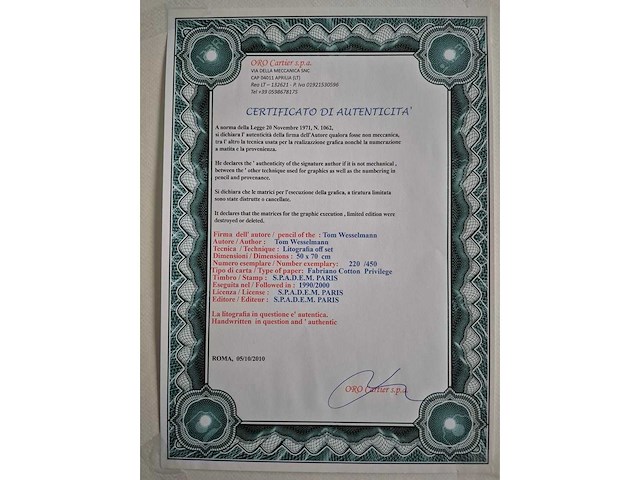 Litho tom wesselman - afbeelding 4 van  4