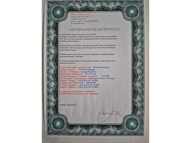 Litho tom wesselman - afbeelding 4 van  4