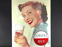 Lithografie reclamebord amstel bier