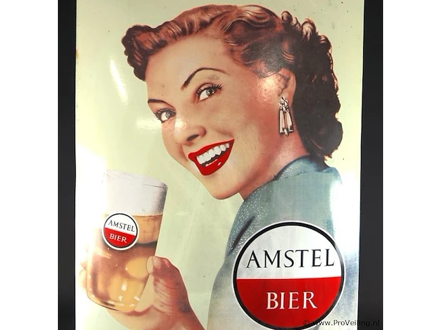 Lithografie reclamebord amstel bier - afbeelding 3 van  5