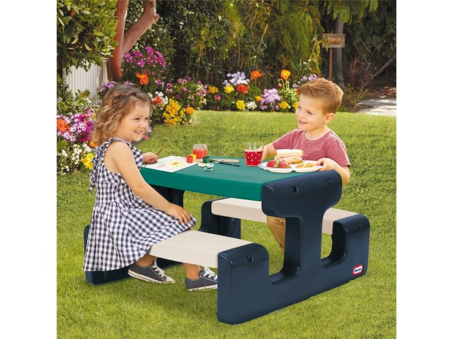 Little tikes junior jungle evergreen picknicktafel - afbeelding 4 van  6