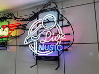 Live music glas neon decoratie - afbeelding 1 van  1