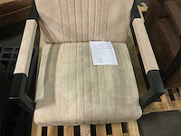 Livia beige stripe fauteuil - afbeelding 6 van  8