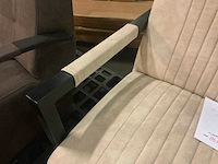 Livia beige stripe fauteuil - afbeelding 7 van  8