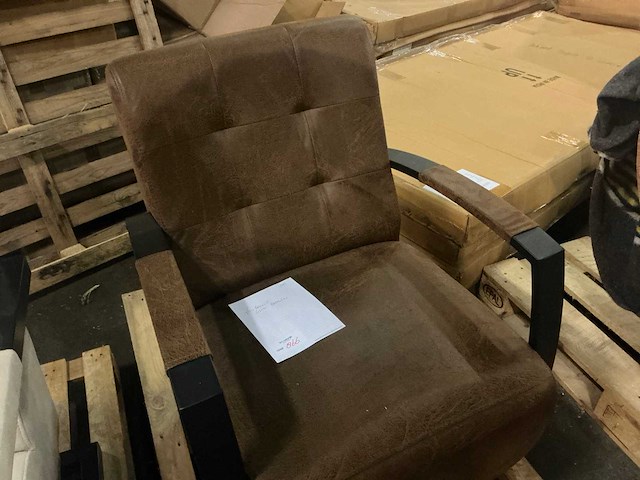 Livia brown fauteuil - afbeelding 4 van  5