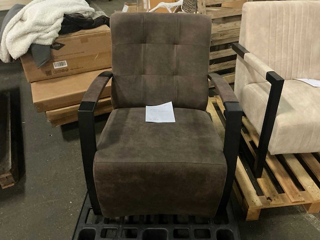 Livia dark brown fauteuil - afbeelding 2 van  7