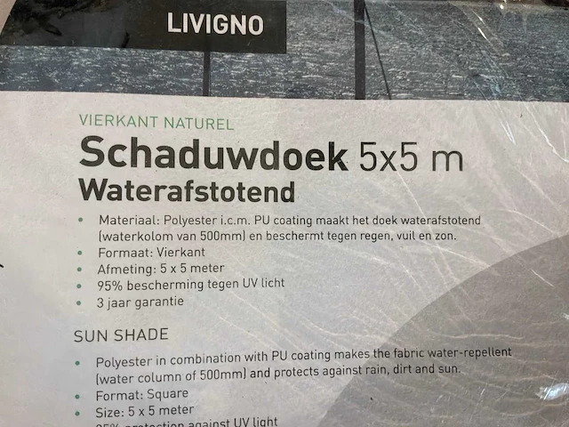 Livin outdoor livigno schaduwdoek - afbeelding 3 van  4