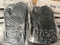 Living nine pannenlappen ovenwanten set, hittebestendig tot 350 graden (10x) - afbeelding 2 van  6