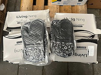 Living nine pannenlappen ovenwanten set, hittebestendig tot 350 graden (10x) - afbeelding 4 van  6