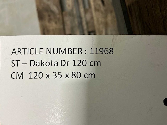 Livingfurn dakota tv meubel 120 x 35 x 80 cm - afbeelding 4 van  4