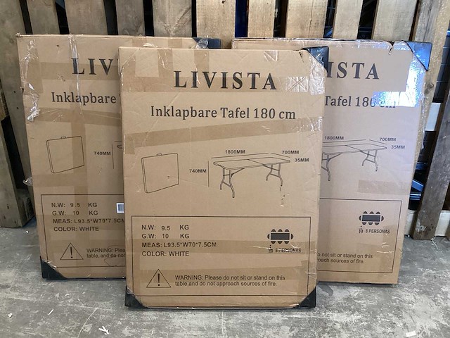 Livista® - klaptafel (3x) - afbeelding 1 van  3