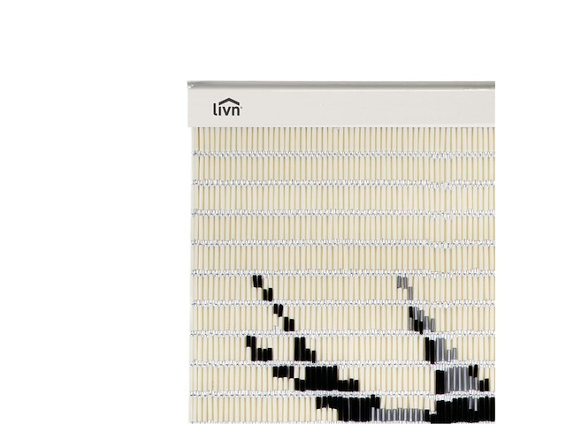 Livn deurgordijn tube zwaluwen 100x220 cm wit - afbeelding 3 van  6