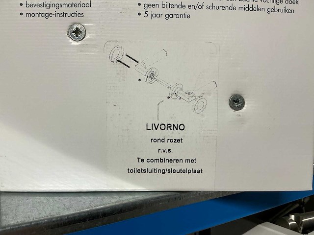 Livorno rond rozet deurbeslag (38x) - afbeelding 3 van  3