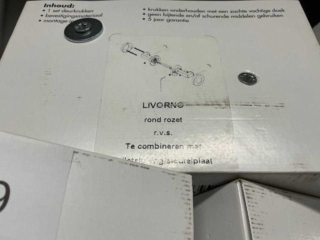 Livorno rond rozet deurbeslag (5x) - afbeelding 3 van  3