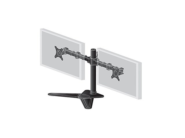 Liyama ds1002db1 bureausteun standaard dubbel hoogte verstelbaarzwart - afbeelding 2 van  4