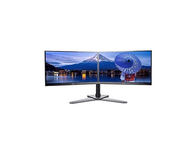 Liyama ds1002db1 bureausteun standaard dubbel hoogte verstelbaarzwart - afbeelding 3 van  4