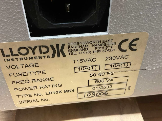 Lloyd lr10k mk4 testmachine - afbeelding 9 van  9