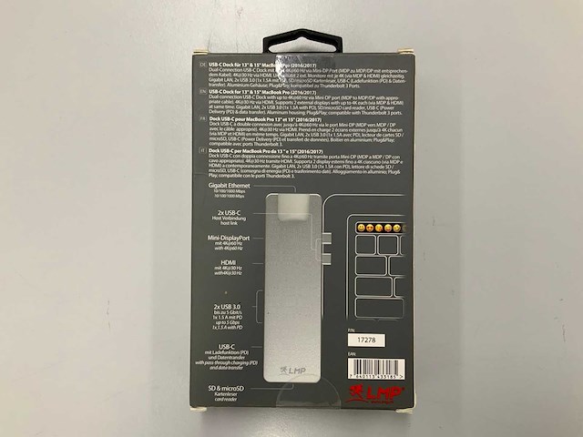 Lmp 8-port usb-c compact dock 4k - afbeelding 2 van  2