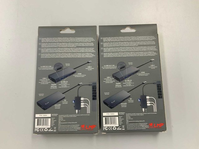 Lmp 8-port usb-c mini dock space gray (2x) - afbeelding 2 van  3