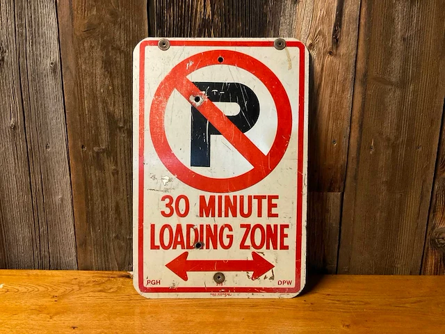 “loading zone” | horeca-/reclamebord - afbeelding 1 van  5