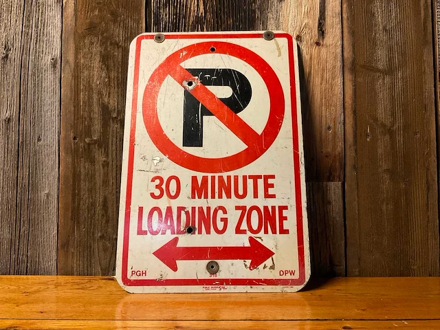 “loading zone” | horeca-/reclamebord - afbeelding 2 van  5