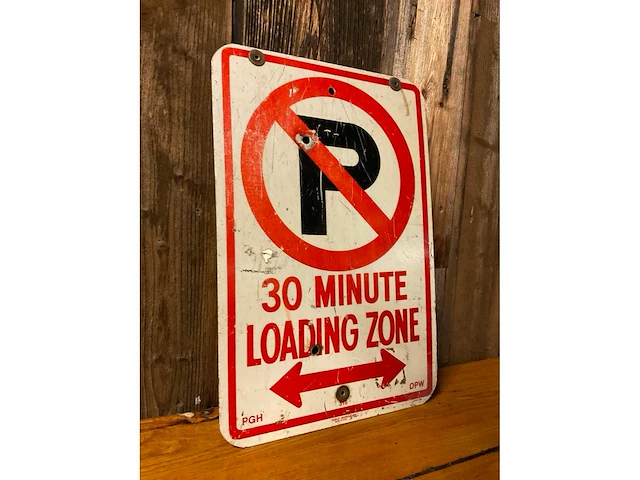 “loading zone” | horeca-/reclamebord - afbeelding 3 van  5