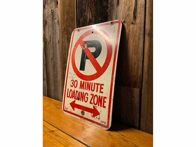 “loading zone” | horeca-/reclamebord - afbeelding 4 van  5