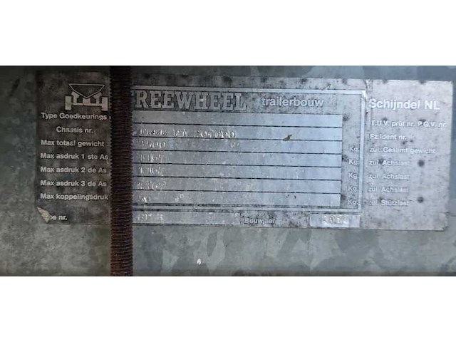 (locatie biddinghuizen) boottrailer, reewheel, tridemasser, 2000 - afbeelding 9 van  17