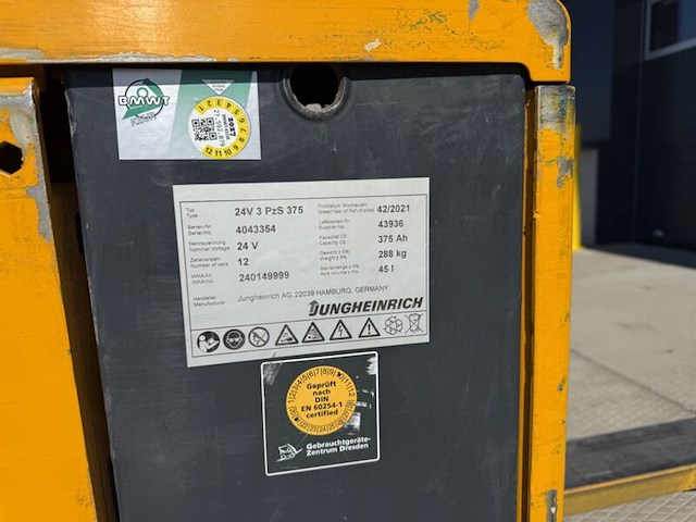 ( locatie garmerwolde ) pallettruck, jungheinrich, ere 120, 2012 - afbeelding 10 van  12
