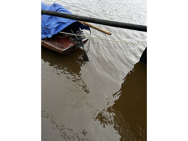 (locatie groningen) houten zeilboot, gmc, incl. buitenboordmotor - afbeelding 4 van  6