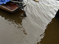 (locatie groningen) houten zeilboot, gmc, incl. buitenboordmotor - afbeelding 4 van  6