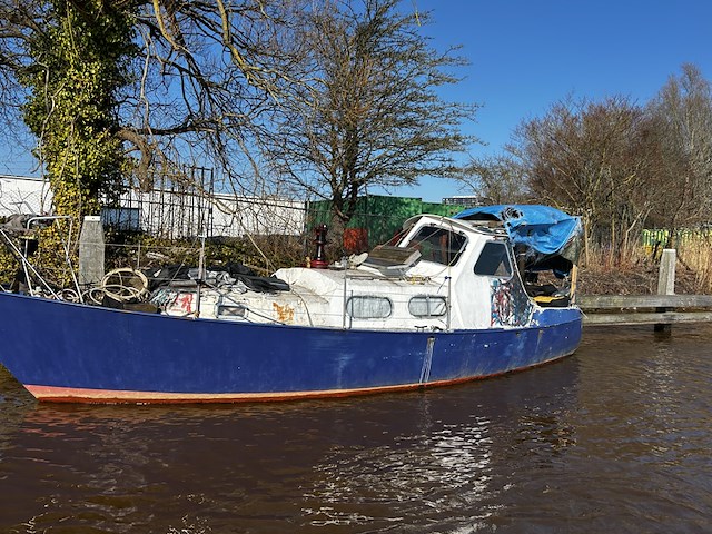 (locatie groningen) stalen kruiser, owd 1d, met inboard motor - afbeelding 5 van  6