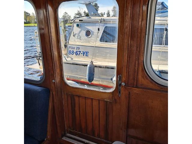 (locatie sint nicolaasga) klassieke stalen motorkruiser, "blauwe reiger", incl. boottrailer - afbeelding 10 van  154