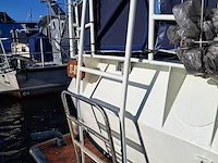 (locatie sint nicolaasga) klassieke stalen motorkruiser, "blauwe reiger", incl. boottrailer - afbeelding 12 van  154