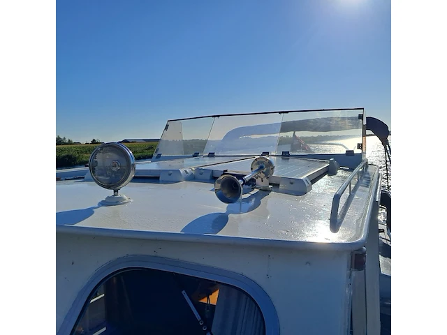(locatie sint nicolaasga) klassieke stalen motorkruiser, "blauwe reiger", incl. boottrailer - afbeelding 83 van  154