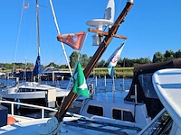 (locatie sint nicolaasga) klassieke stalen motorkruiser, "blauwe reiger", incl. boottrailer - afbeelding 86 van  154