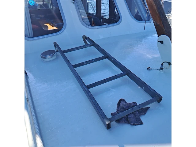 (locatie sint nicolaasga) klassieke stalen motorkruiser, "blauwe reiger", incl. boottrailer - afbeelding 91 van  154