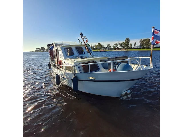 (locatie sint nicolaasga) klassieke stalen motorkruiser, "blauwe reiger", incl. boottrailer - afbeelding 100 van  154